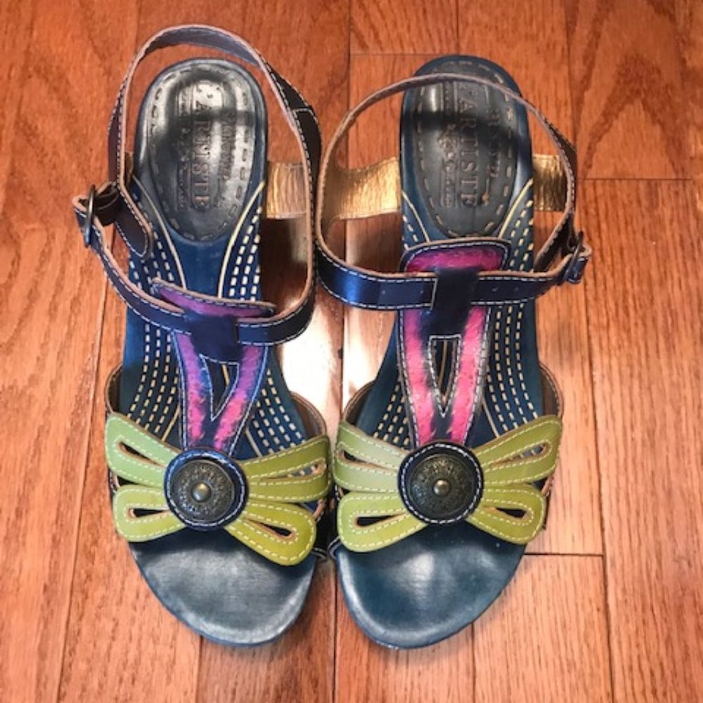 Spring Step L' Artiste Philomena Blue sandals - 8M